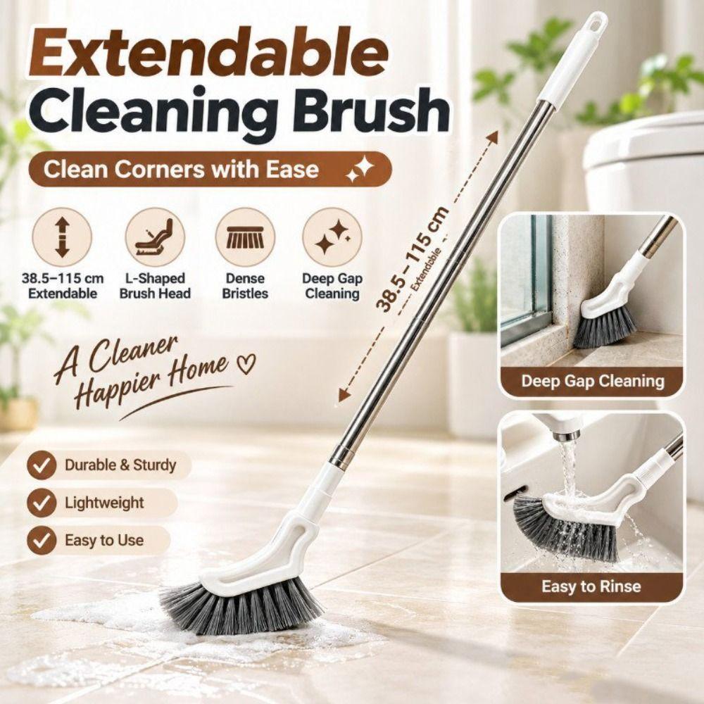 Narrow Head Crevice Cleaning Brush Long Handle Gap Cleaning Brush  for Home Kitchen Toilet Shower