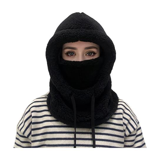 

Женский головной убор для верховой езды, однотонный, регулируемый шнурком, защита лица, головной убор, осенне-зимняя утолщенная теплая плюшевая шапка