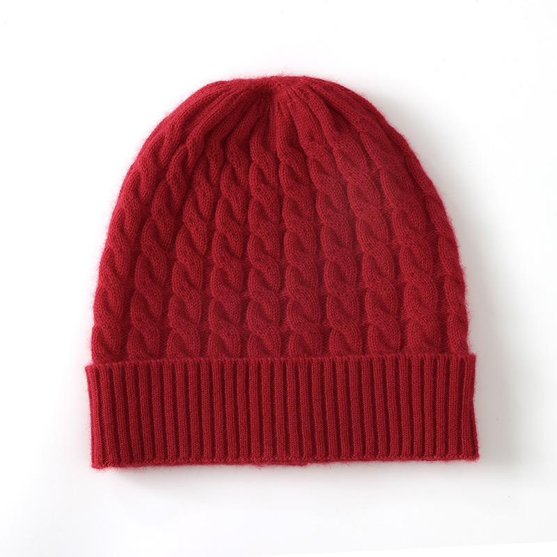 Soft Cashmere Hat Autumn and Winter New Style Casual Ear Protection Cuff Hat for Men and Women Twisted Fashion Knitted Hat