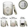 Bougie Parfumée - Verre Décoré - Blanc - Métal - Ambiance Relaxante