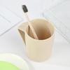 Eco-Friendly With Handle Toothbrush Mouthwash Water Mug Plastic Cup Wheat Straw Tumblers Mug Cup