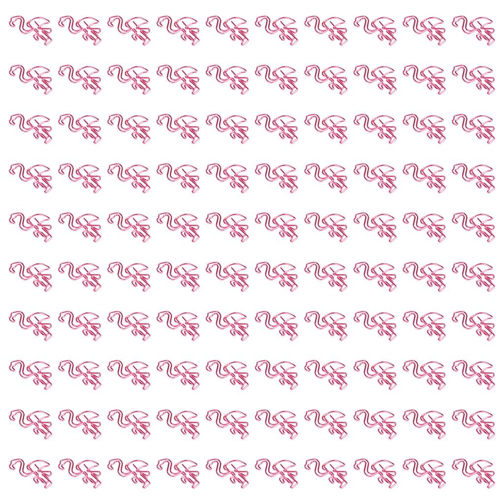 100pcs Flamingo Paper Clip Cute Animal Shape File Note Page Marker Clips Bookmark for File