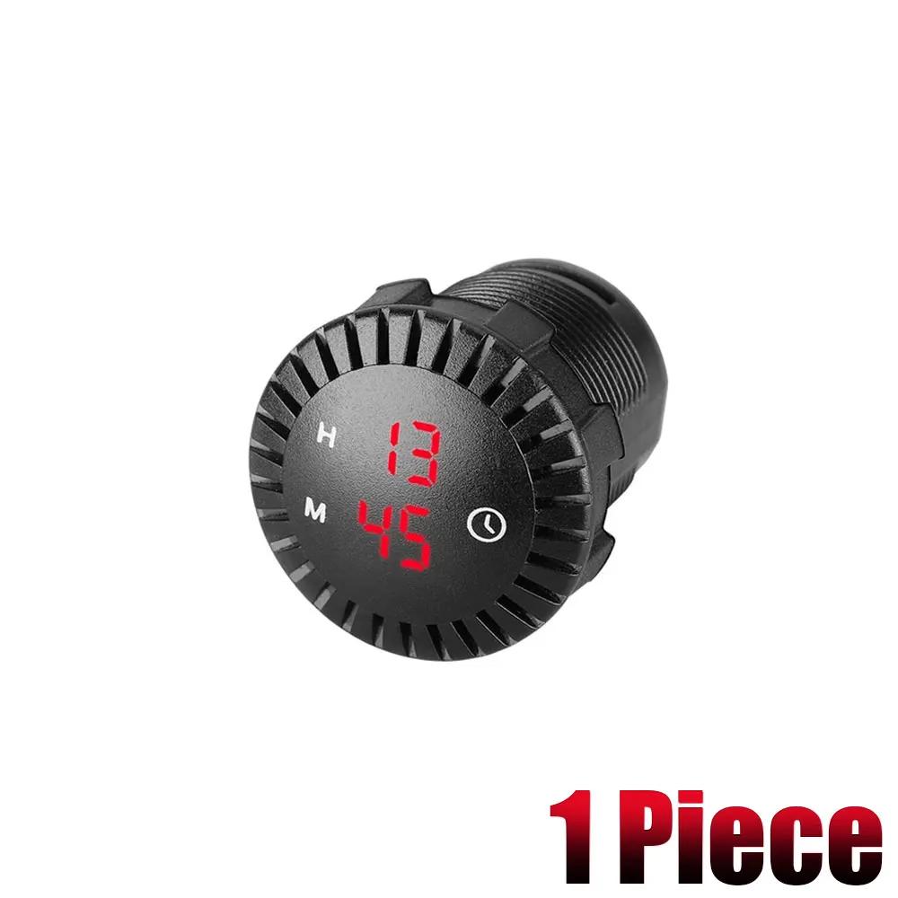 1x Universal Car trument Panel LED Display Digital Touch Watch Dashboard 12V/24V Electronic Decoration Clock Auto Accessories