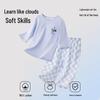 Dingguagua Boys' Summer Pure Cotton Short Sleeve Pajama Set