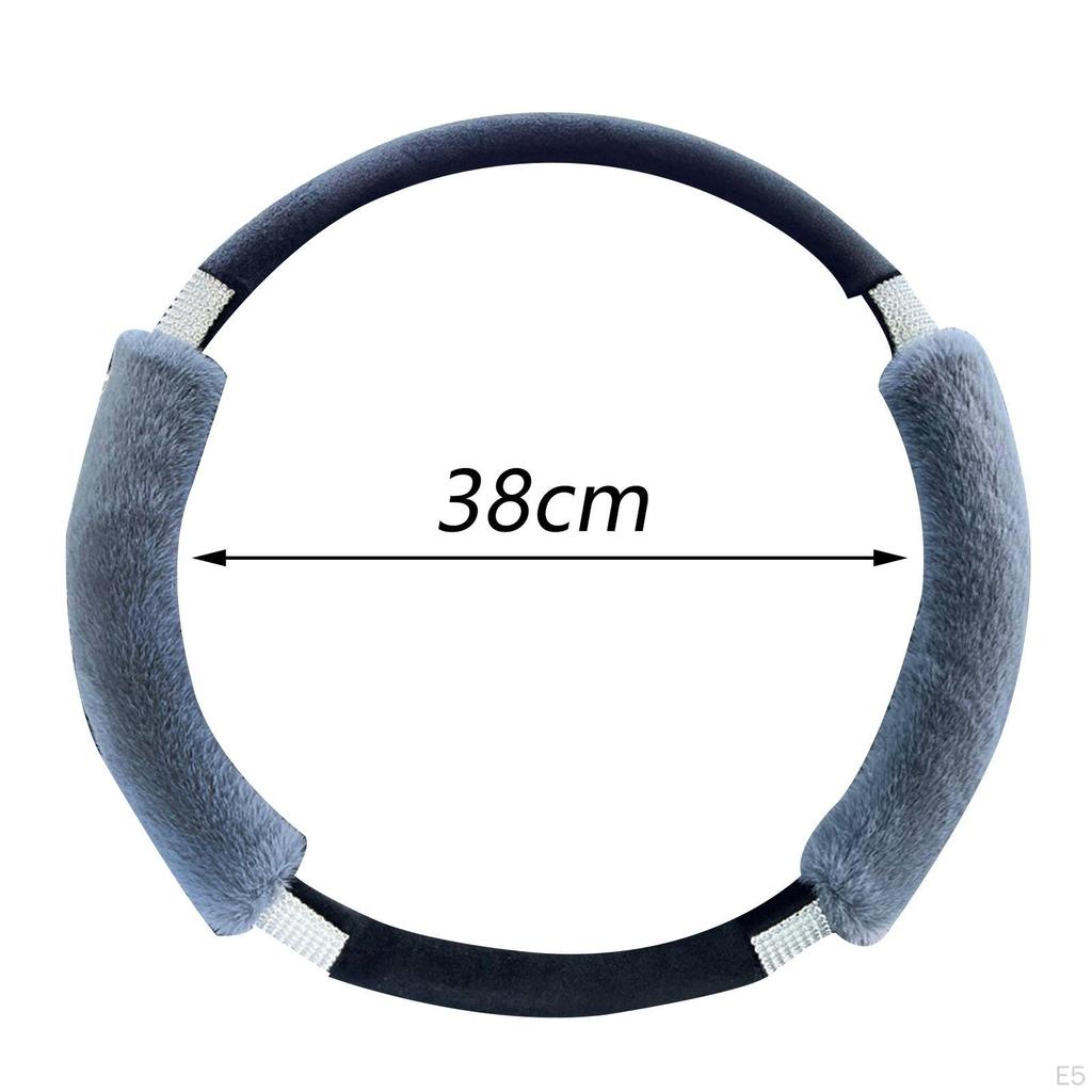 Car Steering Wheel Cover Protector 15 Inch Auto Interior Accessories Odorless Plush Anti Slip
