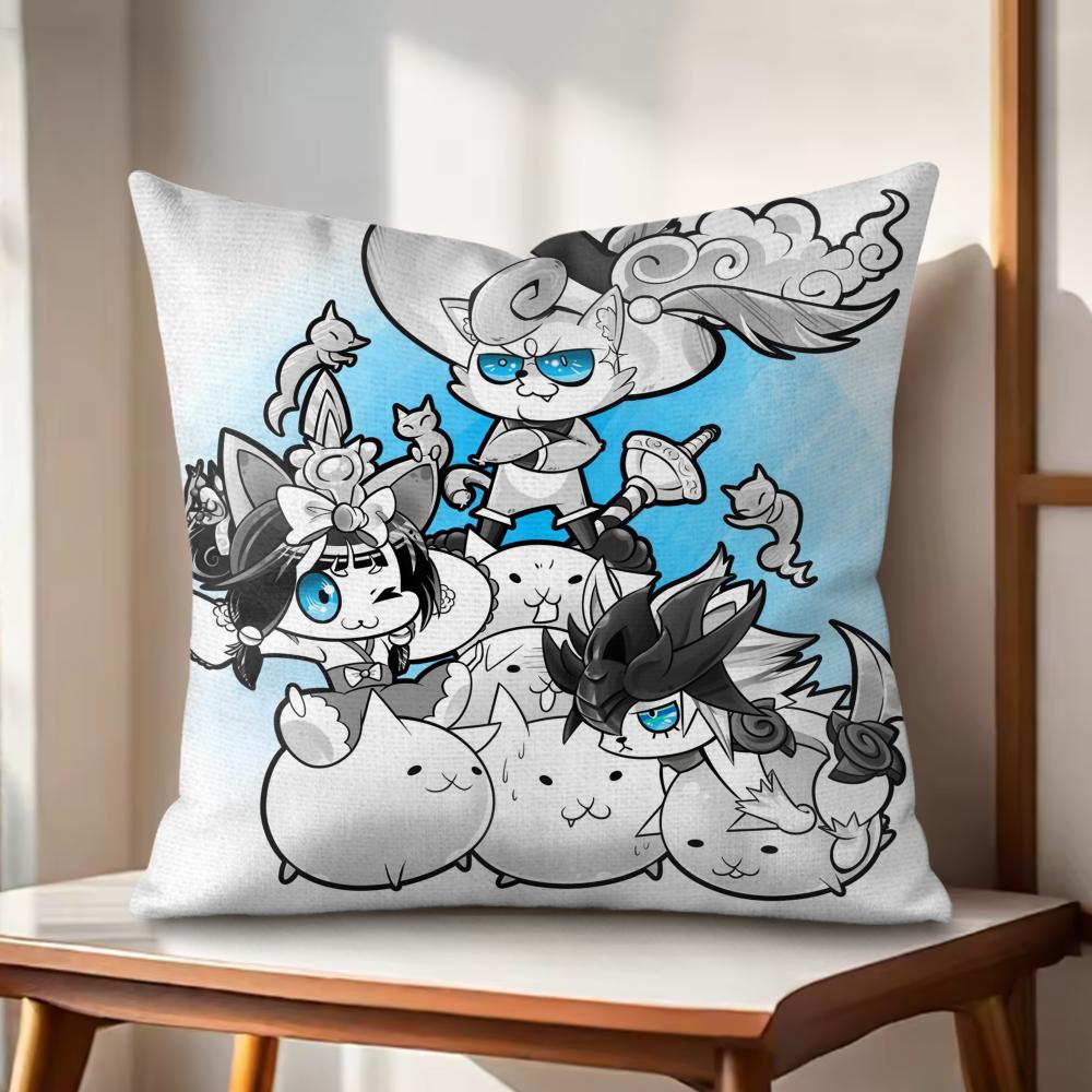 

The BBattle Cats Cushion Cover Natural Linen Organic Fabric DoubleSided Printing Couch Pillow Covers Home Decor 30x30cm