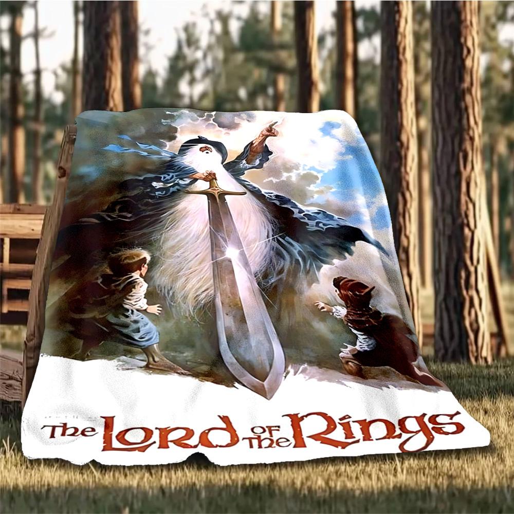 1pc Lord of the Rings Outdoor Flannel Throw Blanket Soft, Lightweight & Warm