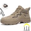 Cow Suede Work Safety Boots Men Steel Toe Shoes Puncture-Proof Indestructible Boots Safety Shoes Men Work Shoes Sneakers Male