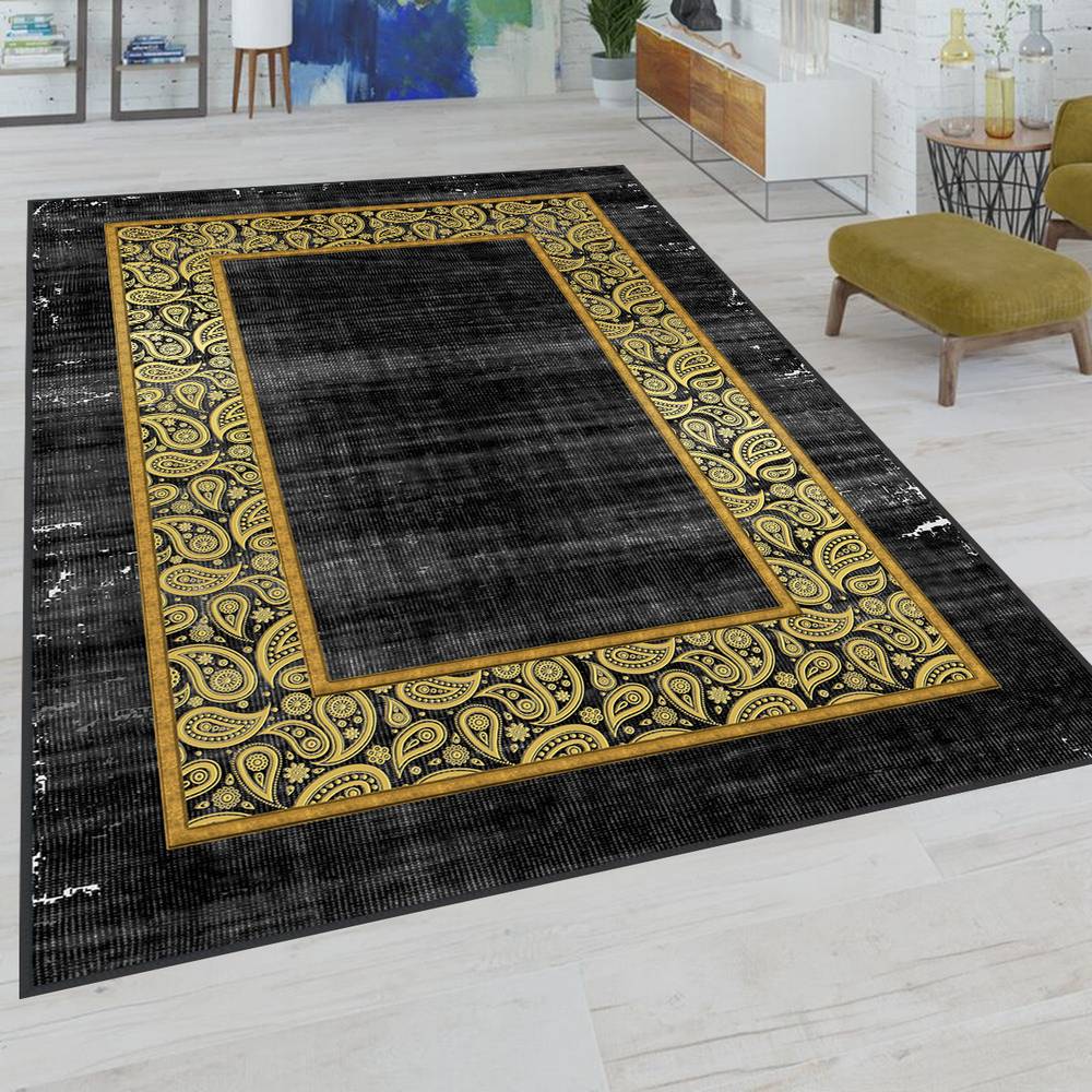 

Eliana Home Washable Printed Carpet LNA0711-SD1075 50x80 чёрный