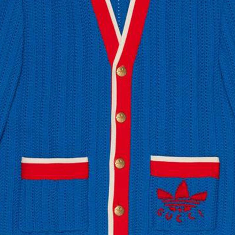 Gucci X Adidas Originals FW22 Pullover Herren Blau 701468-XKCDW-4153