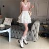 Sweet and Cool Women's High Waist A-Line White Midi Skirt