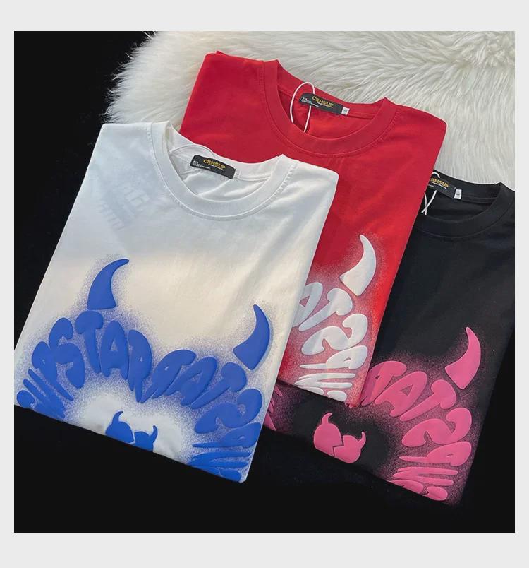 Dámské Retro tričko s potiskem ďábla, krátký rukáv - Vintage Cool letní styl