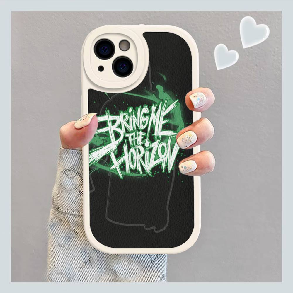 B-Bring M-Me The B-BMTH H-Horizon Leather Phone Case For IPhone 16 15 14 13 12 11 Pro Max Plus Shockproof Cover