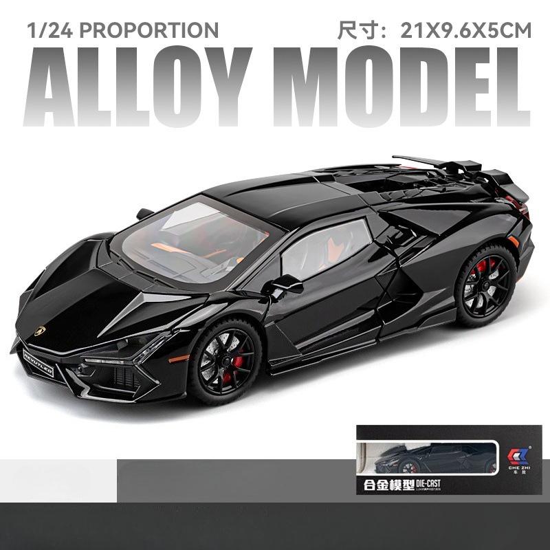 1:24 Lamborghini Revuelto Racing Car Alloy Metal Model Computer Desktop Ornaments Trendy Decoration Birthday Present For Boys