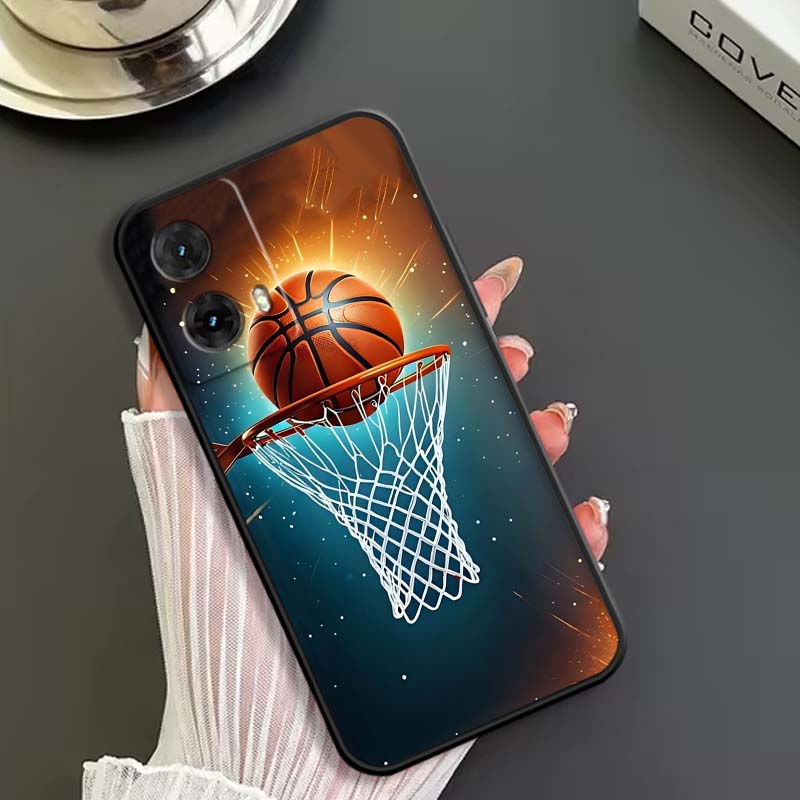 Sports basketball cool Phone Case For Motorola G85 Edge 50 G24 G35 G14 G04 40 G72 G34 G G54 G13 G32 5G Black