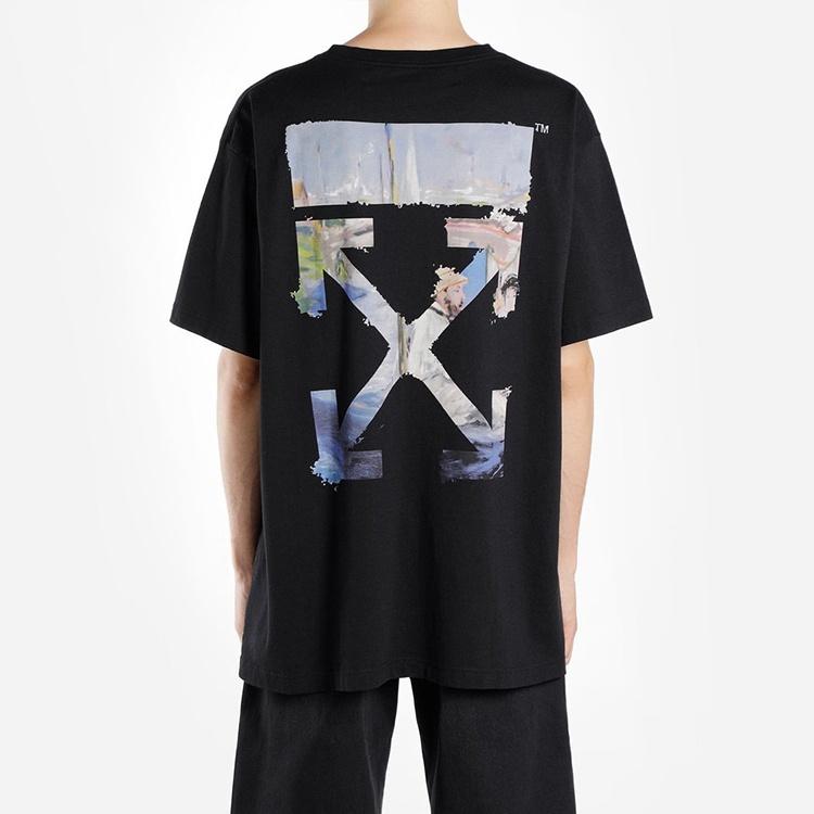 Off-White Painting Arrows Cotton Short Sleeve Men's OMAA038G20JER0061088