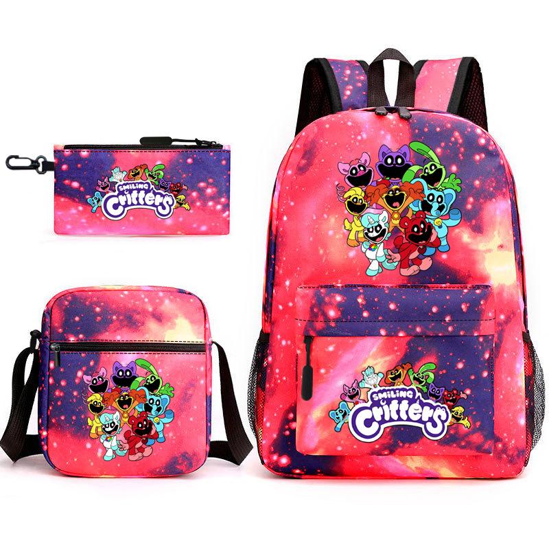 School season starry sky primary school student schoolbag smiling animal leisure backpack
