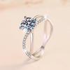 D Color 1ct Moissanite Ring Platinum-plated Inlaid Ring Women's Wedding Ring Engagement Ring Wedding Ring Gift for Girlfriend