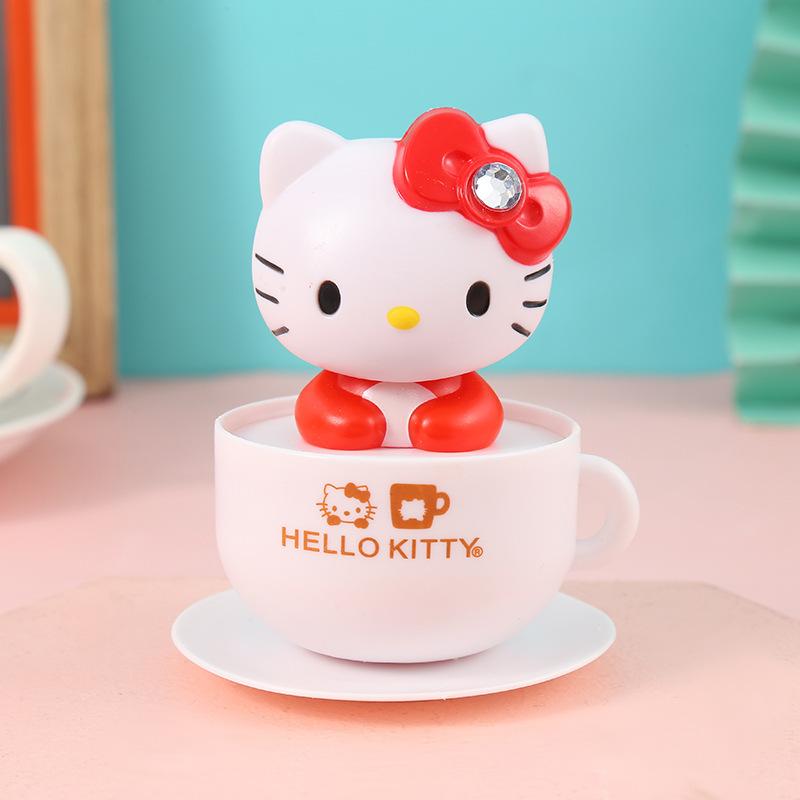 Kawaii HelloKitty Solar Car Ornament, Home Decoration Small Model, Suitable for Small Decorations On Room Tabletops