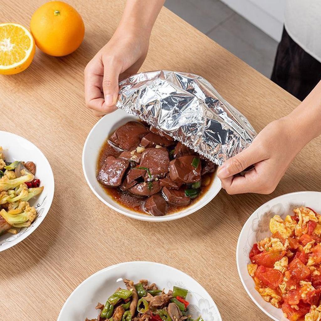 Insulation Cover Household Food Grade Reusable Aluminum Foil Film Cover Bowls And Dishes Universal Kitchen Food Insulation