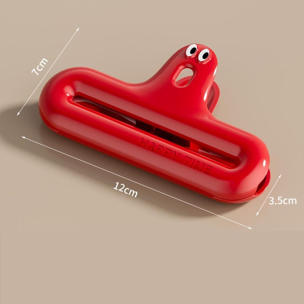 

Food Preservation Sealing Clip Seal Snack Milk Powder Bag Clip Creative Sealer Clamp червоний