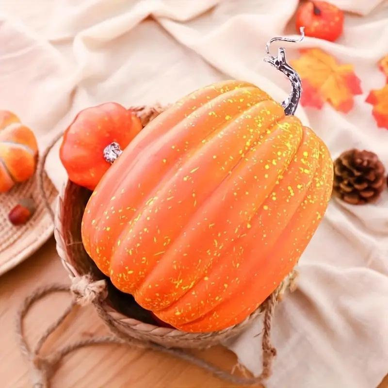 Large Artificial Foam Pumpkin - Lifelike Decoration, Suitable for Halloween and Thanksgiving Activities, Can Draw DIY Crafts