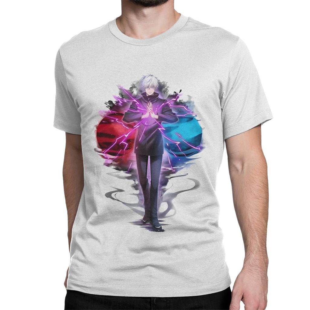 Pánská Dámská Jujutsu Komiksová Kaisen Trička Anime Čistá Bavlna Oblečení Vtipná Trička s Krátkým Rukávem a Kulatým Výstřihem Nápad na Dárek Trička