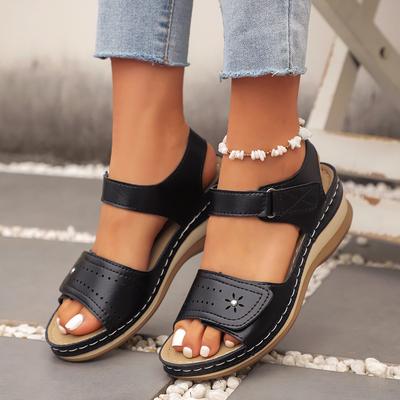 New Fashion Plus Size 36-43 Female Shoes Open Toe Women's Sandals Outdoor Casual Sandals Women Round Toe Hollow Wedges Shoes