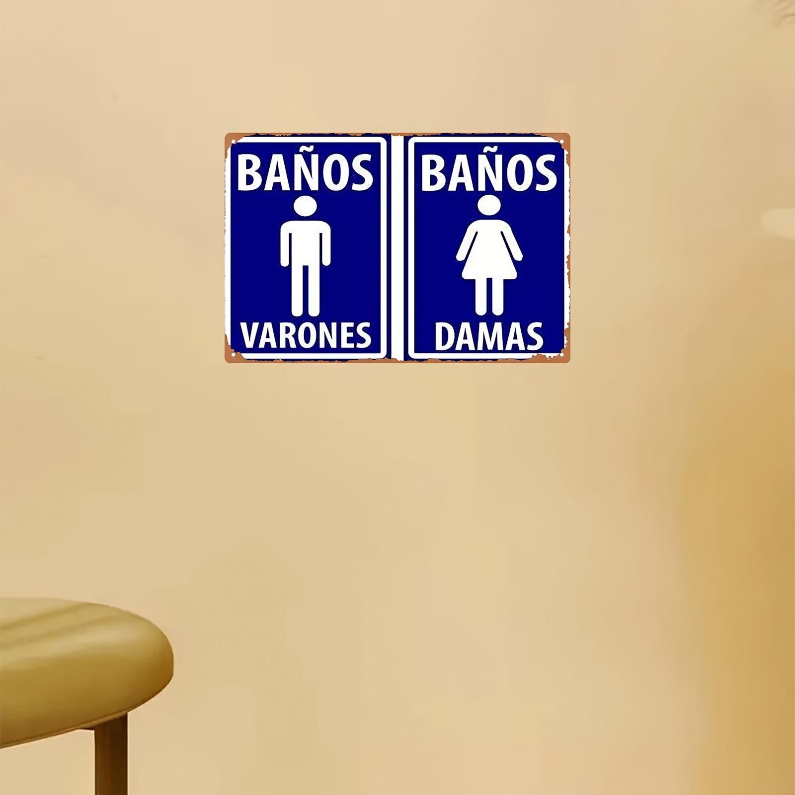 

Vintage Metal Sign Iron Wall Art for Restroom Bar Cafe Hotel Decor 20x30cm белый