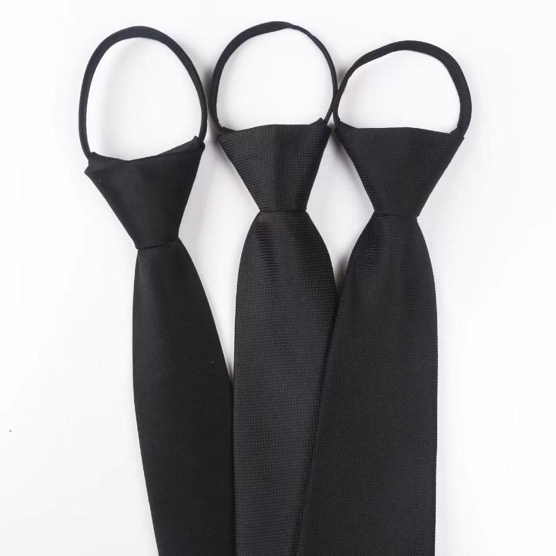 Sexy Lingerie Secretarial Tie Student Zip Tie Lazy Security Tie Black Tie Cosplay