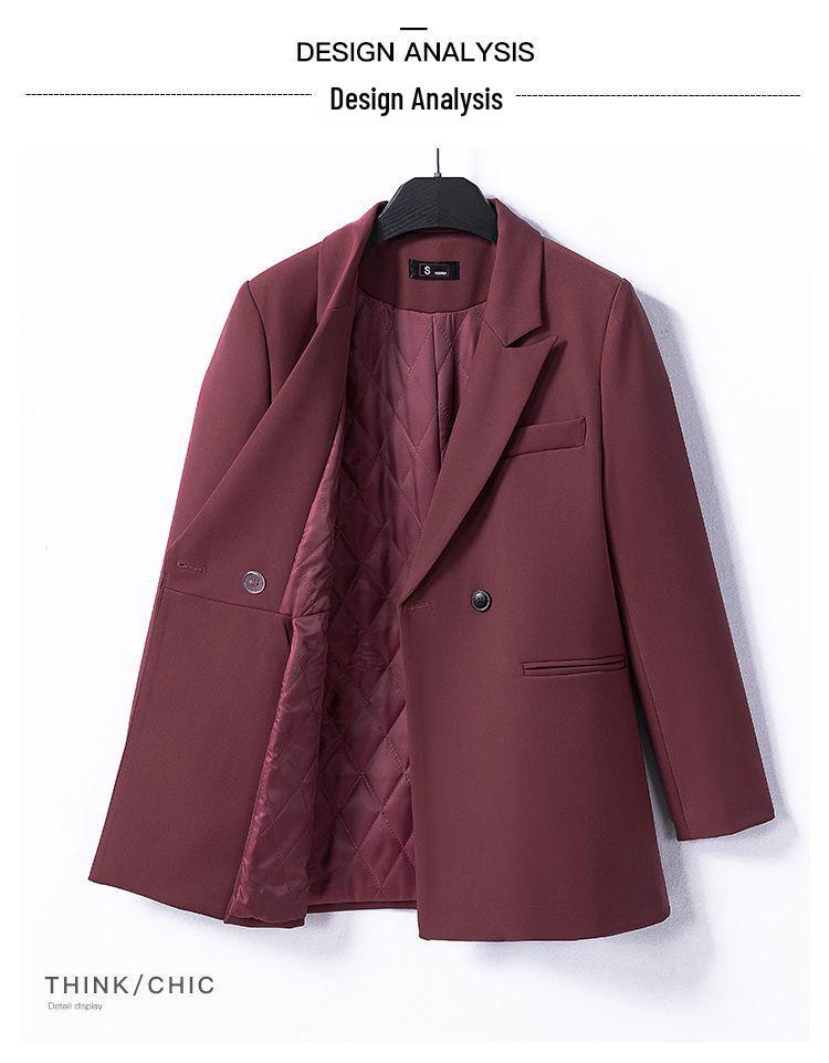 Women's 2025 Formal & Casual Suit Set with Padded Jacket for Spring-Autumn