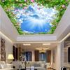Tapet Tavan Tapet Modern 3d Cer Albastru Si Tapet Alb Decor Interior Sufragerie Tavan Mural Hol