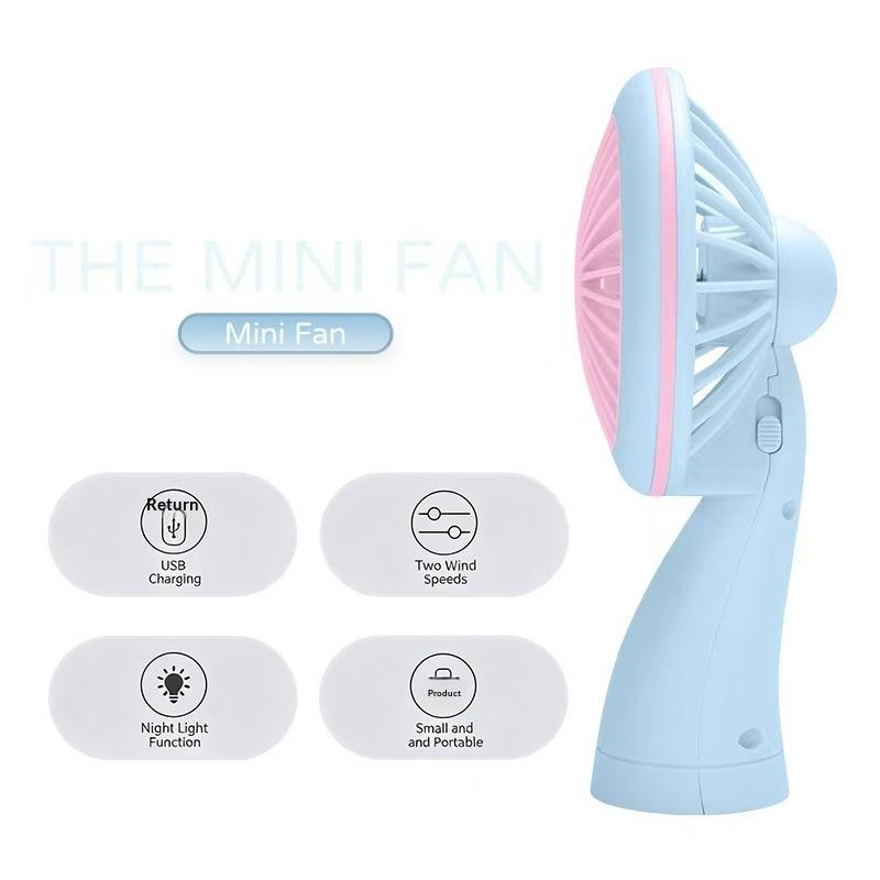 Mini Handheld Fan Usb Electric Battery Operated Personal Fan Fashion Mixed Colors Portable Pocket Fans