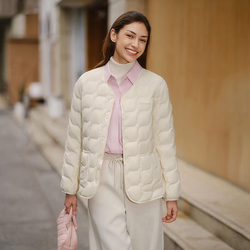 Tanboer Women's Short V-Neck Versatile Warm Down Jacket Liner TB5330152A