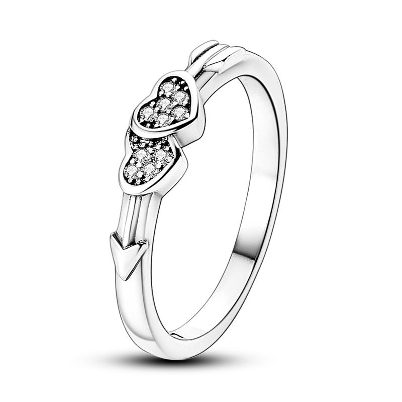 Finger Rings for Women 925 Silver Zircon Crystal Stackable Geometric Ring Wedding Jewelry Engagement Rings