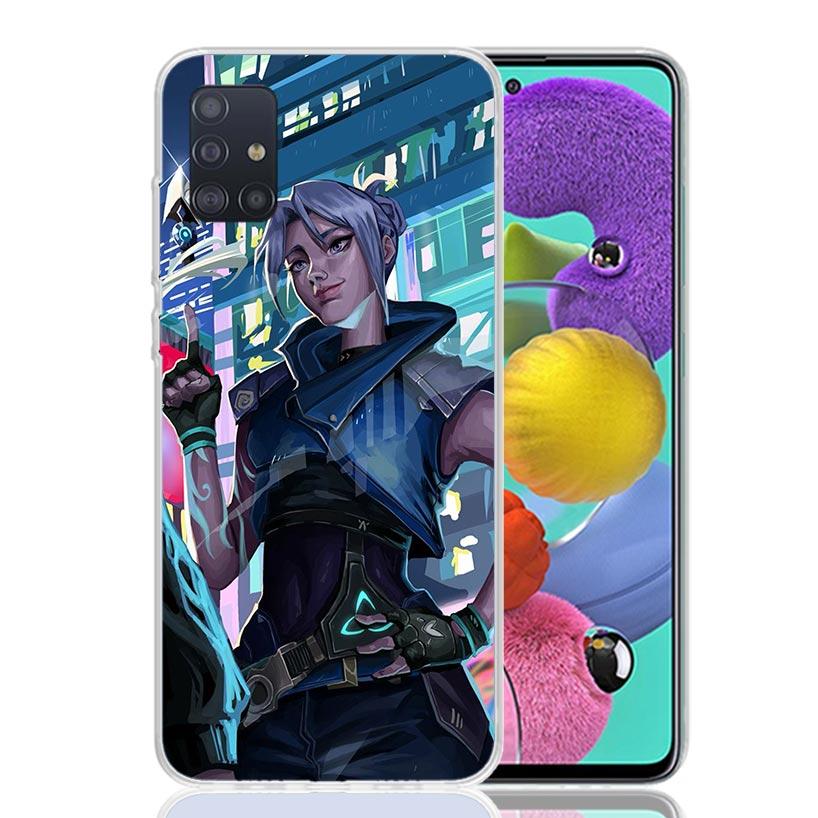 Valorant Jett Phone Case for Samsung Galaxy A52 A51 A50S A12 A22 A32 A72 A10S A30S A31 A71 Note 20 Ultra 10 Plus S10 Galaxy A52