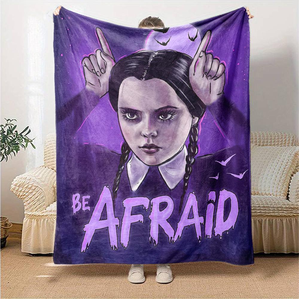 1pc Addams Family Wednesday1 Blanket, Gift, for Men and Women, Soft Blanket, Good for Sofa Bed Couch Travel, Lightweight Flannel Blanket