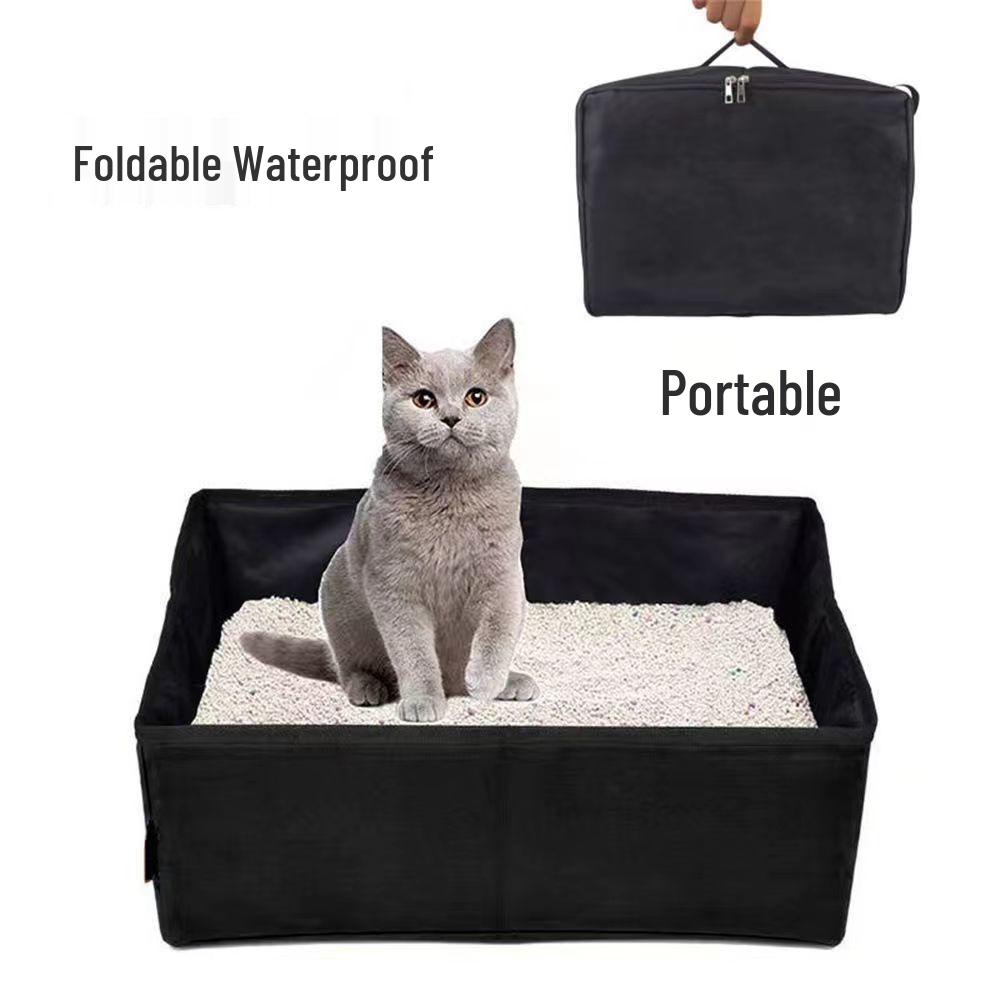 Waterproof Foldable Travel Cat Litter Box: Leak-Proof, Portable & Outdoor-Ready