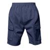 Men's Beach-Ready Breathable Linen Loose-Fit Workwear Shorts with Multiple Pockets for Squats and Jogging