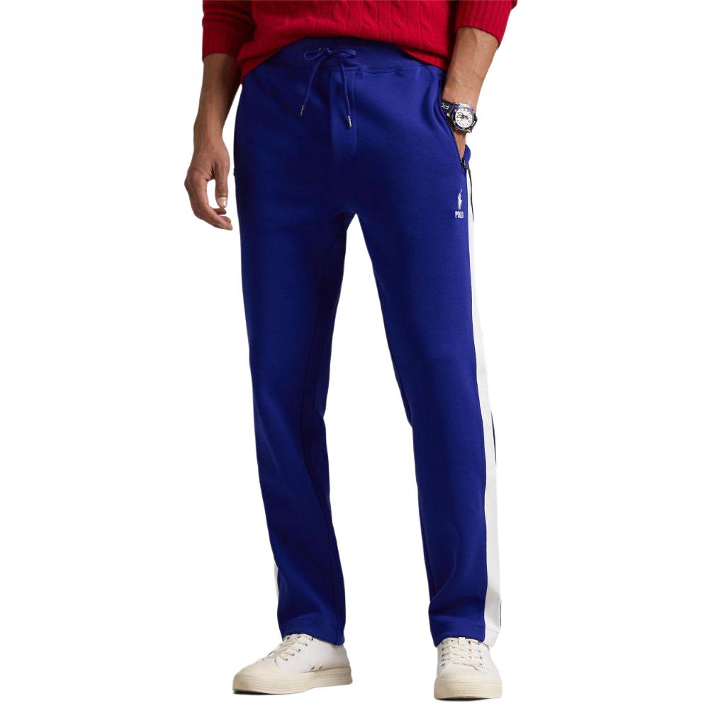 Polo Ralph Lauren Ss25 Logo Embroidered Drawstring Long Double-Sided Knitted Sports Pants Men pants Blue 710953167-003