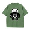 Domo Kun Skeleton Funny Meme Print T Shirts Unisexs Women Gothic Metal Rock Style Tshirt Unisex Punk Pure Cotton Oversized Tshirts