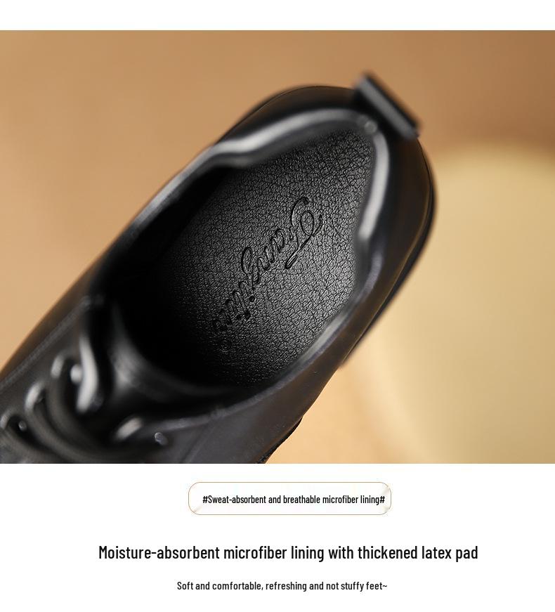 Damen 2025 Frühling Britischer Stil Dicksohlige Lackleder Plateau-Loafer, Höhenverstärkende Vielseitige Schnürschuhe