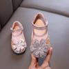 Spring-autumn new style ladylike baby girl girls' princess rhinestone flat shoes, leather shoes, dance performance shoes
