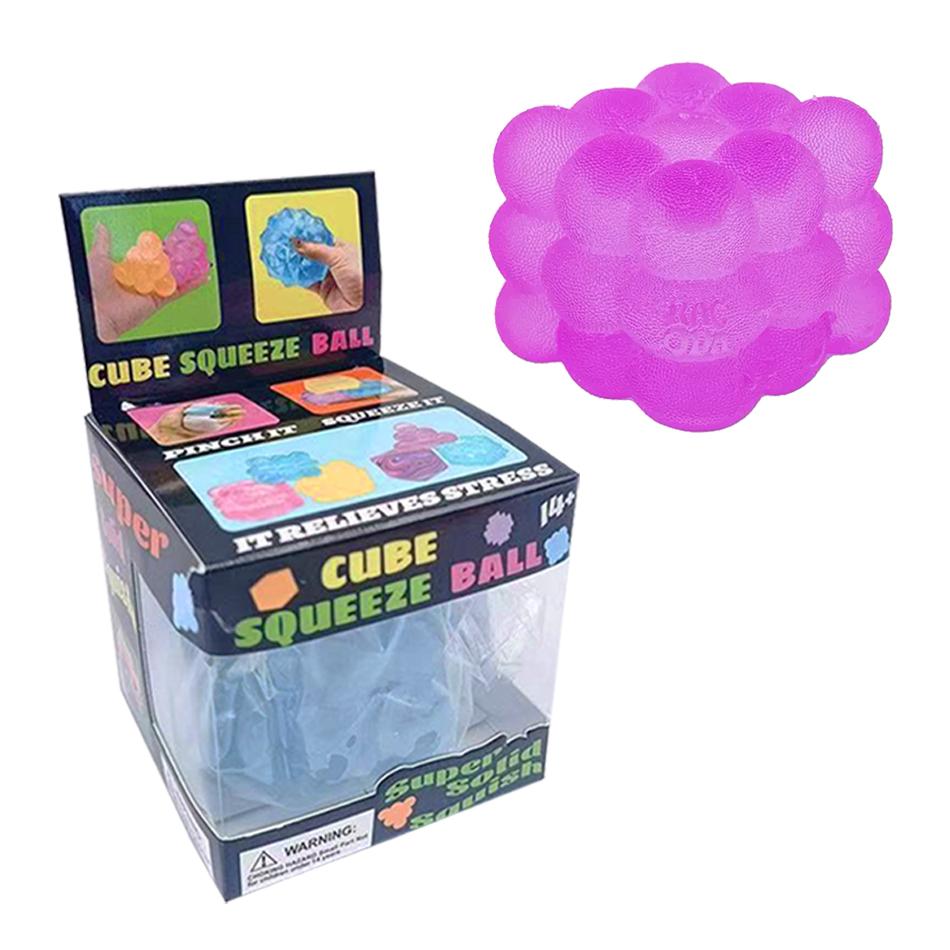 Colorful New three-dimensional candy kneading music adult kids Stress Relief Squeeze sensory Toys Decompression Simulation Cube