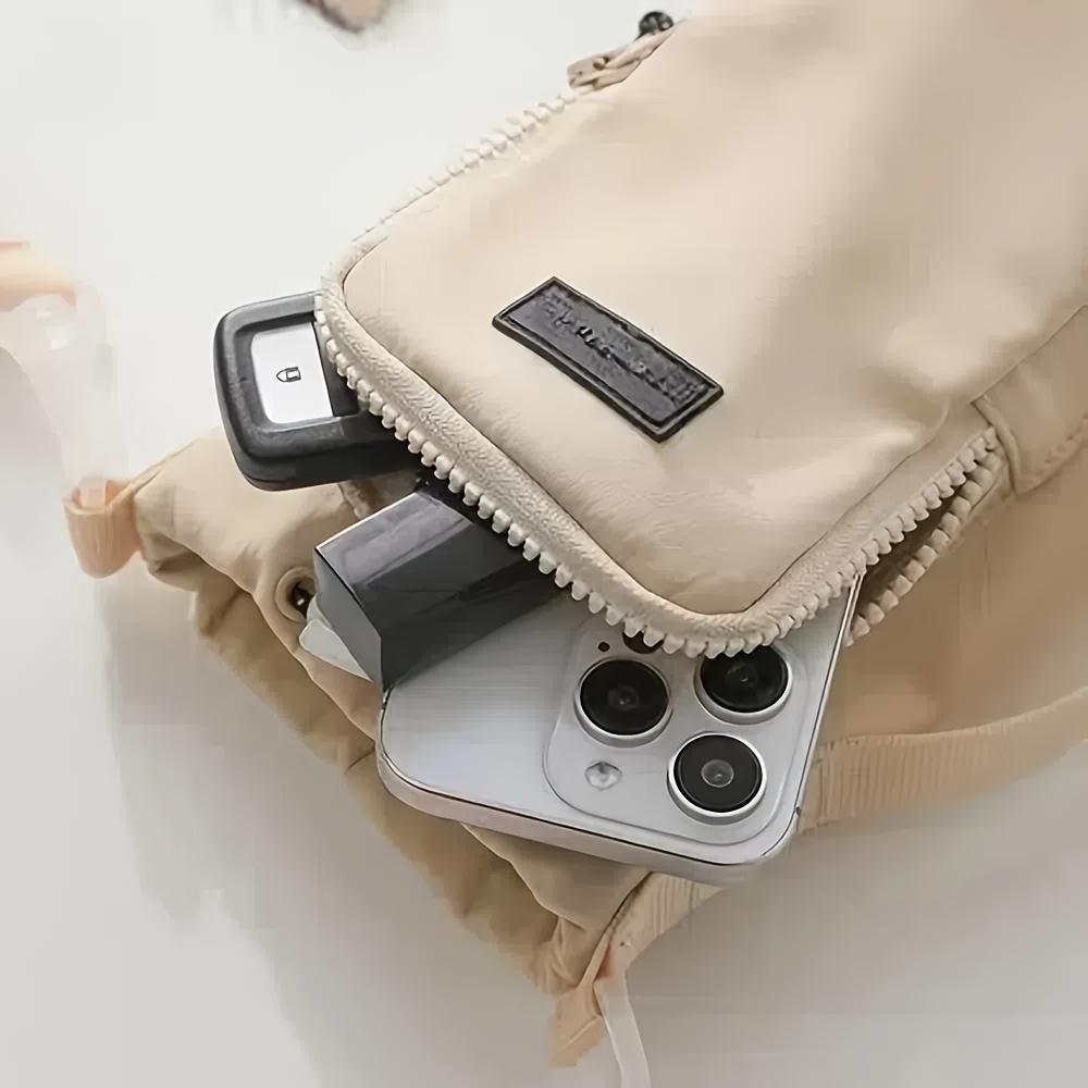 Unisex Crossbody Water Bottle Bag with Detachable Thermal Cup Holder & Strap Hands-Free Outdoor Hydration Pack, Compatible with Smartphones & Cameras