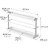 Yamazaki Tower Balcony Slipper Rack with W25 x x H15cm film Removable Easy to Product 7628 Two-Way Tray, White, Dimensions Approx. D6.5 (excluding