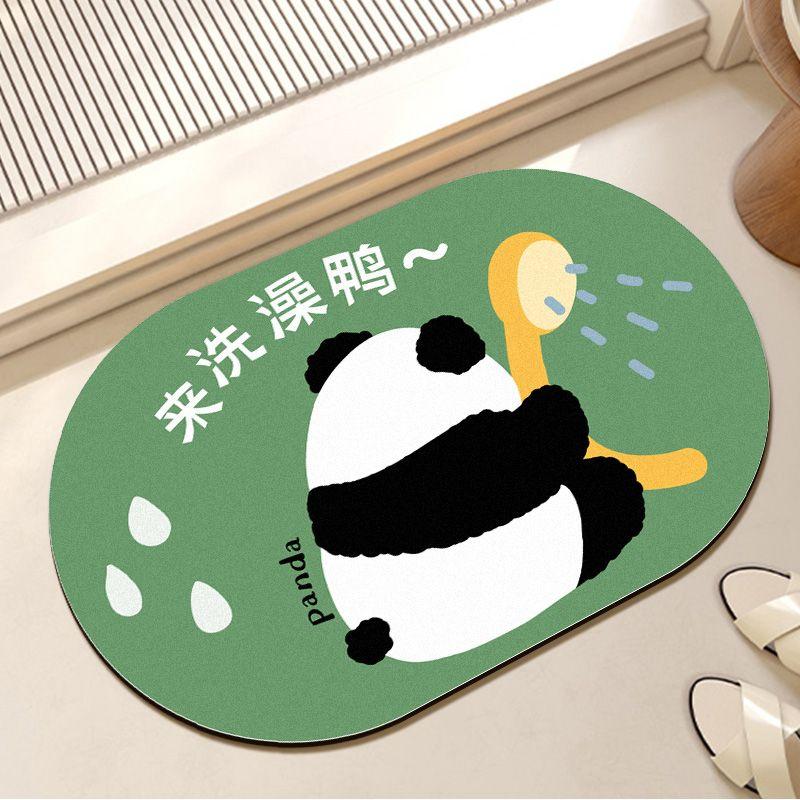 Bathroom Cartoon Special-shaped Absorbent Floor Mat, Diatom Mud Soft Mat, Toilet, Toilet Door Non-slip Quick-drying Foot Pad