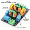 4A 10A 20A 3-stage EMI Power Filter Board AC 110V 220V EMI Filter FCC Electromagnetic Interference DIY Kit