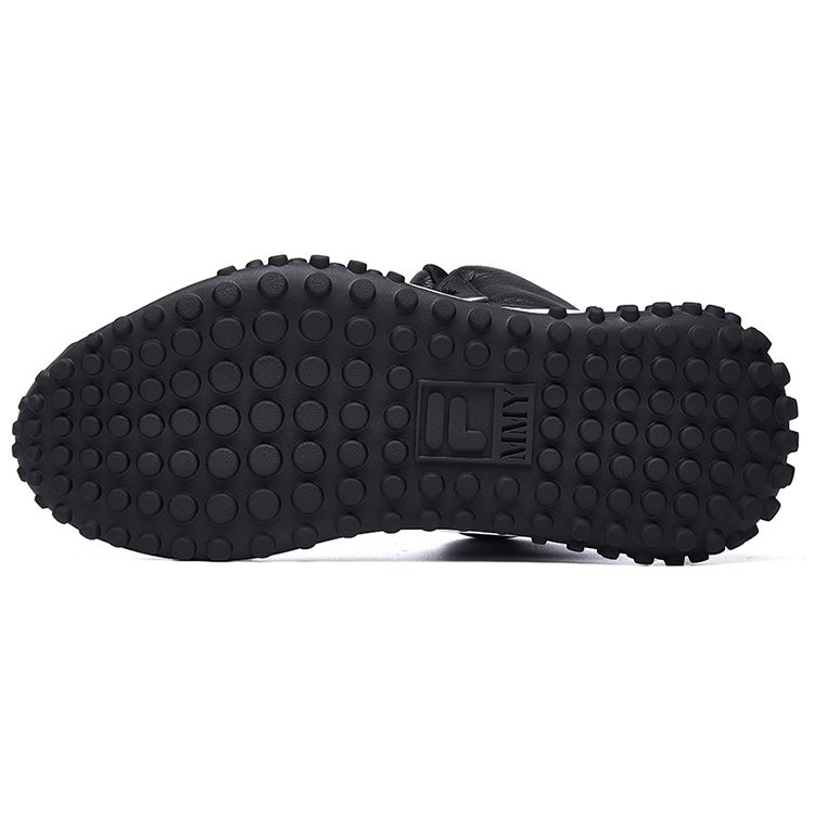 Mihara Yasuhiro X Fila FM-2 Fabric Synthetic Leather Simple Solid Color High-Top Casual Shoes Men Sneakers Black White F12M044118FBK