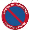 1pc 2d Flat Round Wooden Sign - 20cm No Trespassing On Private Road Warning Video Surveillance Wall Poster Board Courtyard Rigid Safety Sign